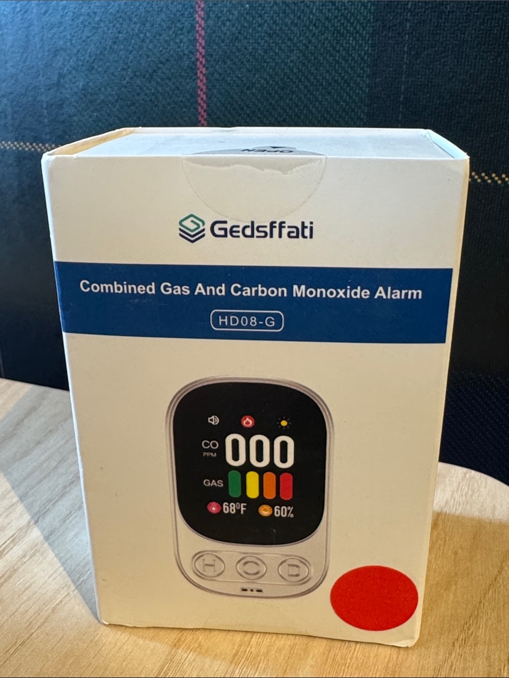 Gedsfati Combined Gas and Carbon Monoxide Alarm — White